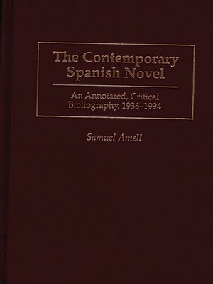 cover image of The Contemporary Spanish Novel